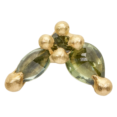 Green Floret Stud Earring - 12049